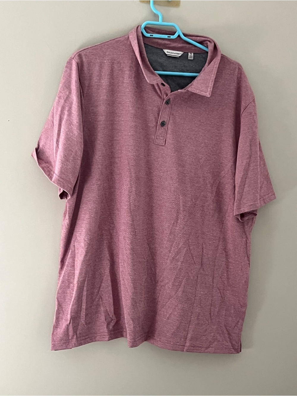 English Laundry Men’s XXL Red Heather Short Sleeve Polo Shirt